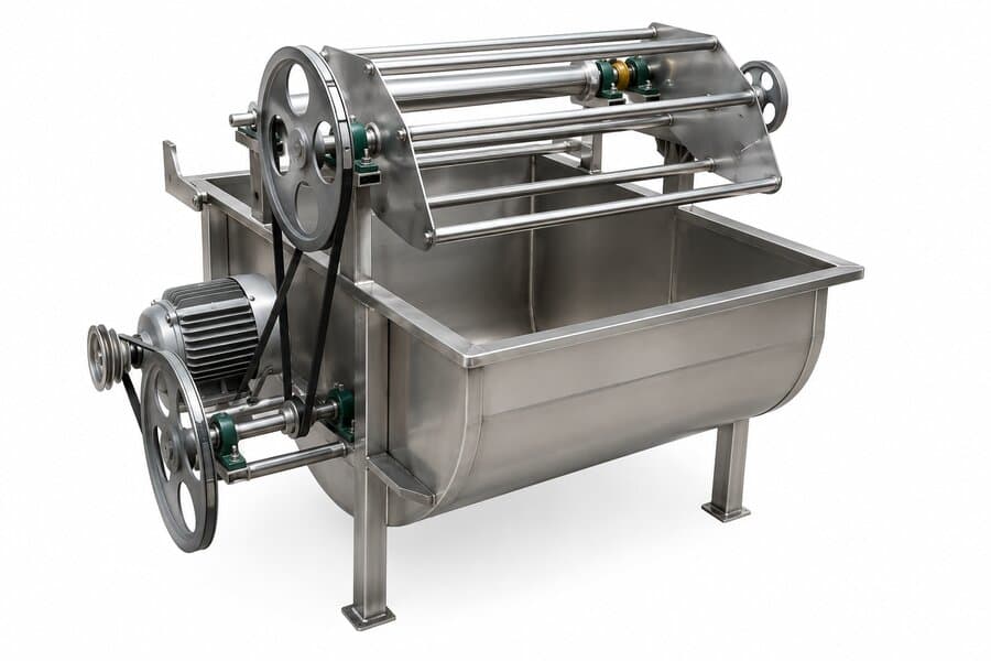 Textile winch machine with steel drum